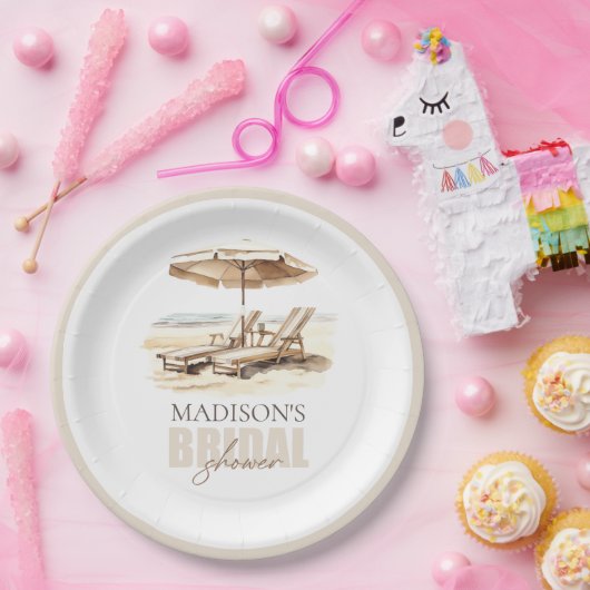 Custom Beach Brautparty Pappteller (Party)
