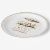 Custom Beach Brautparty Pappteller (Schrägansicht)