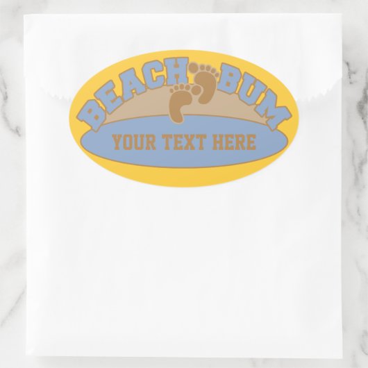 Custom Beach Bum Aufkleber (Tasche)
