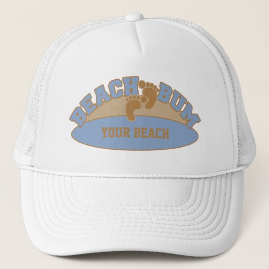 Custom Beach Bum hats - Farbe wählen Truckerkappe (Vorderseite)