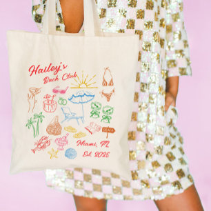Custom Beach Club Bachelorette Küste Tragetasche
