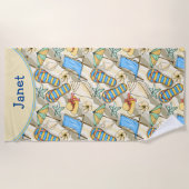 Custom Beach Dreh Flop Strandtuch (Vorderseite)