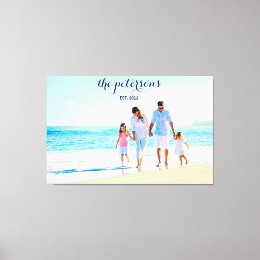 Custom Beach Family Foto Personalisiert Leinwanddruck (Vorderseite)