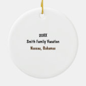 Custom Beach Family Urlaub oder Wiedersehen Keramik Ornament (Hinten)