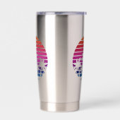 Custom Beach Girl Cute Tropical Palm Tree Thermobecher (Links)