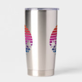 Custom Beach Girl Niedlich Tropical Palm Tree Thermobecher (Links)