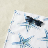 Custom Beach Handtücher Coastal Blue Starfish (Beispiel)
