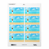 Custom Beach House Address Label (Vorne)