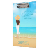 Custom Beach House Coastal Ocean Clipboard Klemmbrett (Links)