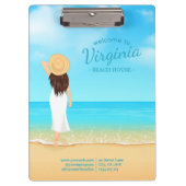 Custom Beach House Coastal Ocean Clipboard Klemmbrett (Vorderseite)