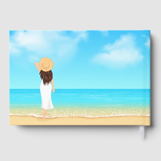 Custom Beach House Gästebuch (Rückseite)