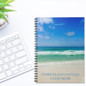Custom Beach House Guest Book Ocean Foto Notebook Notizblock
