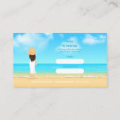 Custom Beach House Referral Card  Visitenkarte (Rückseite)