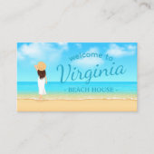 Custom Beach House Referral Card  Visitenkarte (Vorderseite)
