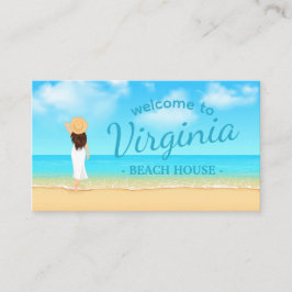 Custom Beach House Referral Card  Visitenkarte
