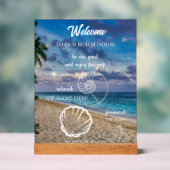 Custom Beach House Rentals Home Wifi Instructions  Acrylschild (Neutral)