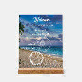 Custom Beach House Rentals Home Wifi Instructions  Acrylschild (Vorderseite)