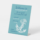 Custom Beach House Rentals Home Wifi Instructions Sockelschild (Vorderseite)