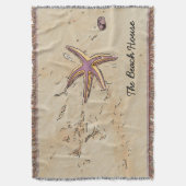 Custom Beach House Starfish Design Decke (Vorderseite Vertikal)