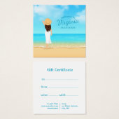 Custom Beach House Vacation Rental Gift Certificat (Vorne & Hinten)