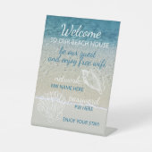 Custom Beach House Vermietungen Zuhause Wifi Anlei Sockelschild (Vorderseite)