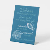 Custom Beach House Vermietungen Zuhause Wifi Anlei Sockelschild (Vorderseite)