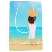 Custom Beach House Welcome Gift Bag Mittlere Geschenktüte (Vorderseite)