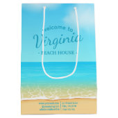 Custom Beach House Welcome Gift Bag Mittlere Geschenktüte (Rückseite)