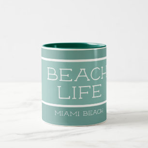 Custom Beach Life Ocean Zweifarbige Tasse