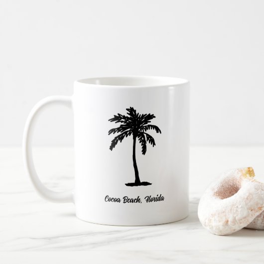 Custom Beach Palm Tree Nautical Kaffeetasse (Mit Donut)