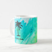 Custom Beach Palm Tree Nautical Kaffeetasse (Vorderseite Links)
