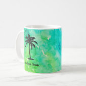 Custom Beach Palm Tree Nautical Kaffeetasse (Vorderseite Links)