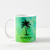 Custom Beach Palm Tree Nautical Kaffeetasse (Links)