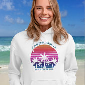 Custom Beach Palm Tree Sunset Family Wiedersehen Hoodie