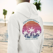 Custom Beach Palm Tree Sunset Family Wiedersehen Hoodie