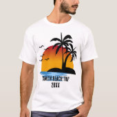 Custom Beach Palm Tree Vacation Trip T-Shirt (Vorderseite)