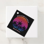 Custom Beach Party Tropical Sunset Palm Trees Geschenkanhänger (Beispiel)