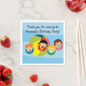 Custom Beach Pool Party Geburtstagspapier Napkins Serviette (Beispiel)