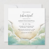 Custom Beach Probe Dinner Einladungen (Vorderseite)