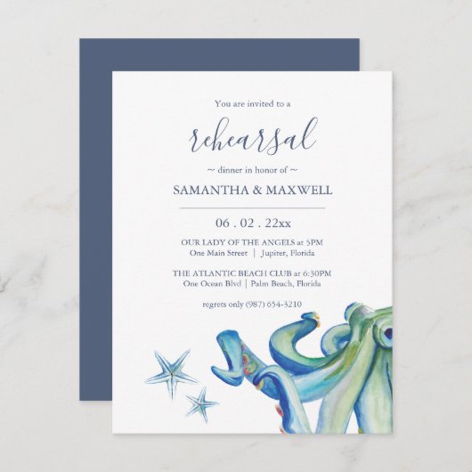 Custom Beach Probe Dinner lädt ein Einladung (Vorne/Hinten)