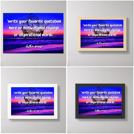 Custom Beach Quotes / Erstellen Sie Ihr eigenes An Poster