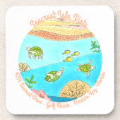 Custom Beach Rental House Sea Turtles Getränkeuntersetzer (Vorderseite)