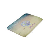 Custom Beach Sand & Seashell Badematte (Schrägansicht)