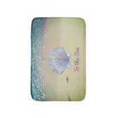 Custom Beach Sand & Seashell Badematte (Vorderseite Vertikal)