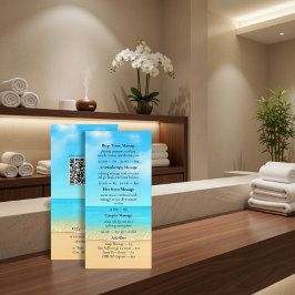 Custom Beach Spa Massage Services Menu Flyer Menükarte