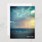 Custom Beach Sunset MIAMI BEACH Florida Romantisch Postkarte (Vorne/Hinten)