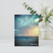 Custom Beach Sunset MIAMI BEACH Florida Romantisch Postkarte (Stehend Vorderseite)