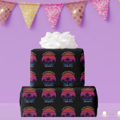 Custom Beach Sunset Palm Trees Birthday Geschenkpapier