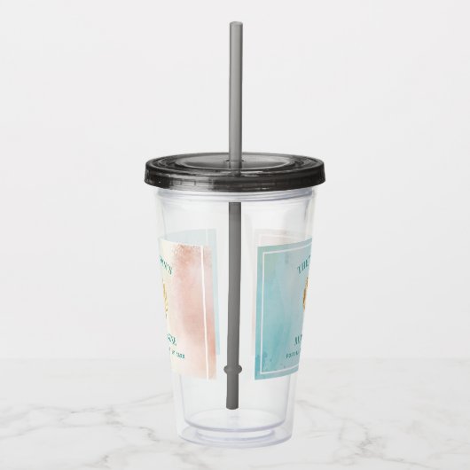 Custom Beach Themed Acrylic Tumbler Acryltrinkbecher (Rechts)