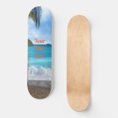 Custom Beach Themed Skateboard Deck (Vorderseite)